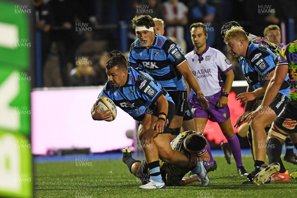 270925 - Cardiff Rugby v Emirates Lions - United Rugby Championship - Javan Sebastian of Cardiff Rugby