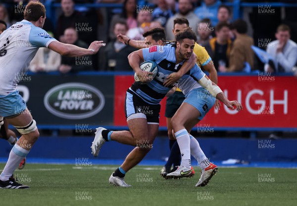 260322 - Cardiff Rugby v Glasgow Warriors, United Rugby Championship - Josh Navidi of Cardiff Rugby charges forward