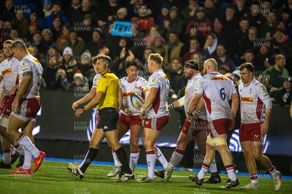 130124 - Cardiff Rugby v Harlequins - Investec Champions Cup - Harlequins celebrate a try