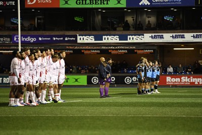231026 - Cardiff Rugby v Hollywoodbets Sharks - United Rugby Championship - Minutes silence for Aberfan