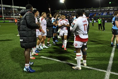 231026 - Cardiff Rugby v Hollywoodbets Sharks - United Rugby Championship - Sharks at full time