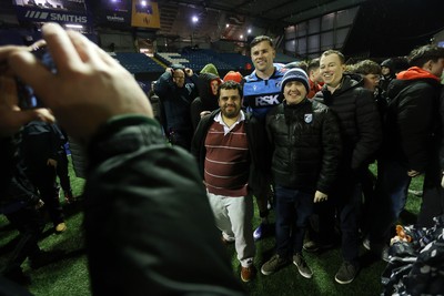 270226 - Cardiff v Leinster - United Rugby Championship - Mason Grady of Cardiff at full time