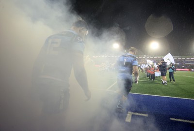 270226 - Cardiff v Leinster - United Rugby Championship - Rhys Barratt of Cardiff walks out