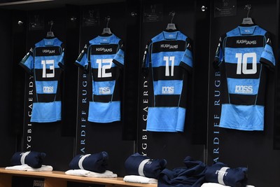 270226 - Cardiff Rugby v Leinster - United Rugby Championship - The Cardiff Rugby dressing room before the match