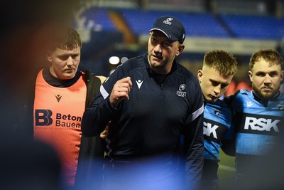 270226 - Cardiff Rugby v Leinster - United Rugby Championship - Cardiff interim head coach, Corniel Van Zyl at full time