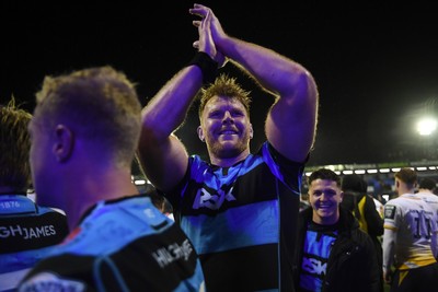 270226 - Cardiff Rugby v Leinster - United Rugby Championship - Josh McNally of Cardiff Rugby at full time