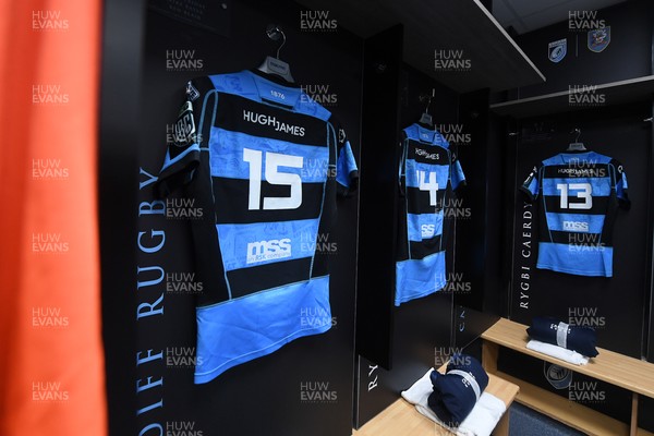 270226 - Cardiff Rugby v Leinster - United Rugby Championship - The Cardiff Rugby dressing room before the match