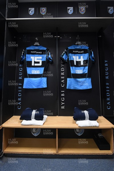 270226 - Cardiff Rugby v Leinster - United Rugby Championship - The Cardiff Rugby dressing room before the match