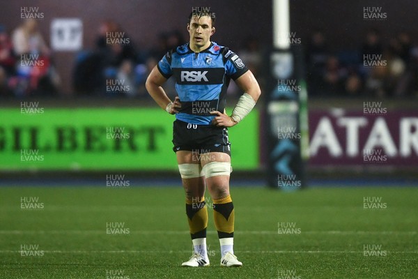 270226 - Cardiff Rugby v Leinster - United Rugby Championship - Taine Basham of Cardiff Rugby