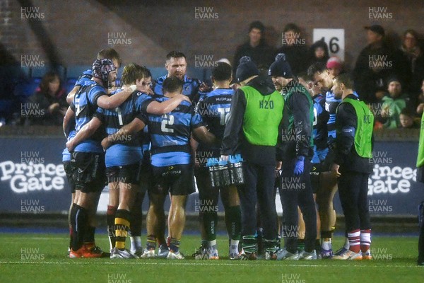 270226 - Cardiff Rugby v Leinster - United Rugby Championship - Cardiff huddle