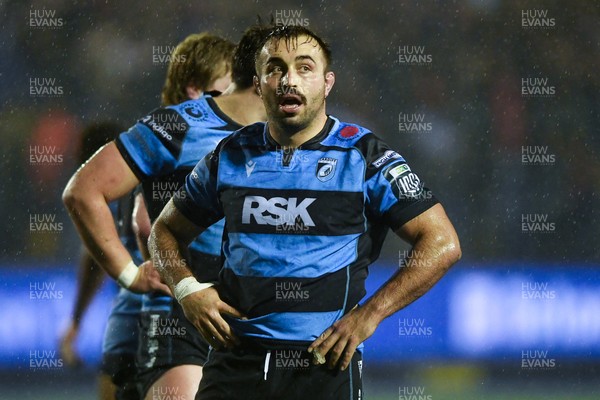 270226 - Cardiff Rugby v Leinster - United Rugby Championship - Liam Belcher of Cardiff Rugby