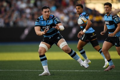 240426 - Cardiff Rugby v Ospreys - United Rugby Championship - Taine Basham of Cardiff Rugby