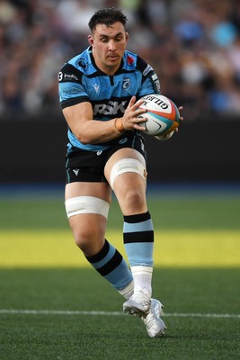 240426 - Cardiff Rugby v Ospreys - United Rugby Championship - Taine Basham of Cardiff Rugby