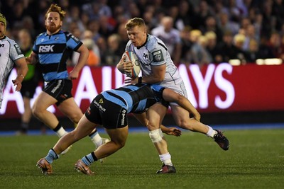 240426 - Cardiff Rugby v Ospreys - United Rugby Championship - Keiran Williams of Ospreys