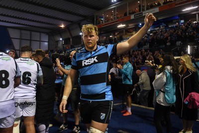 240426 - Cardiff Rugby v Ospreys - United Rugby Championship - Josh McNally of Cardiff Rugby at full time