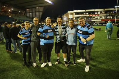 240426 - Cardiff Rugby v Ospreys - United Rugby Championship - Fans at full time