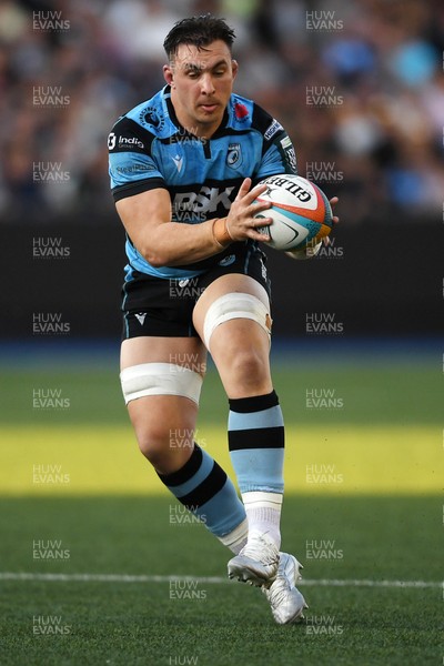 240426 - Cardiff Rugby v Ospreys - United Rugby Championship - Taine Basham of Cardiff Rugby