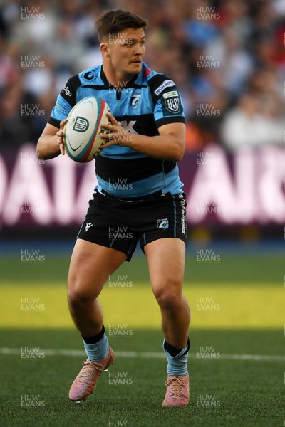 240426 - Cardiff Rugby v Ospreys - United Rugby Championship - Callum Sheedy of Cardiff Rugby