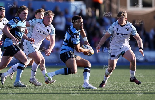 240426 - Cardiff Rugby v Ospreys - United Rugby Championship - Ben Thomas of Cardiff Rugby