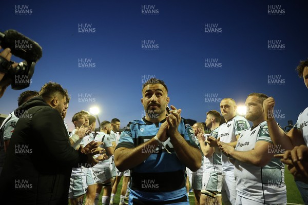 240426 - Cardiff Rugby v Ospreys - United Rugby Championship - Liam Belcher of Cardiff Rugby at full time