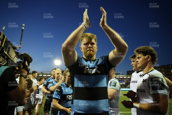 240426 - Cardiff Rugby v Ospreys - United Rugby Championship - Josh McNally of Cardiff Rugby at full time