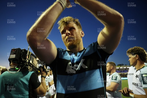 240426 - Cardiff Rugby v Ospreys - United Rugby Championship - Josh McNally of Cardiff Rugby at full time