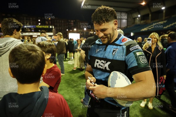 240426 - Cardiff Rugby v Ospreys - United Rugby Championship - Alun Lawrence at full time