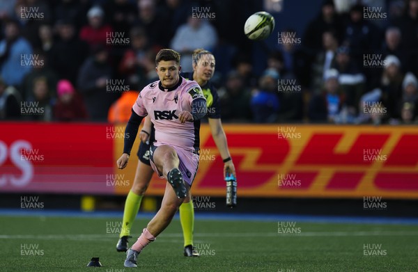 100126 - Cardiff Rugby v Racing 92, EPCR Challenge Cup - Callum Sheedy of Cardiff Rugby kicks conversion