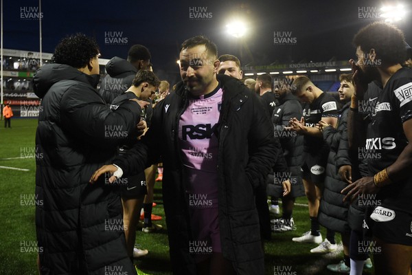 100126 - Cardiff Rugby v Racing 92 - EPCR Challenge Cup - Liam Belcher of Cardiff Rugby at full time
