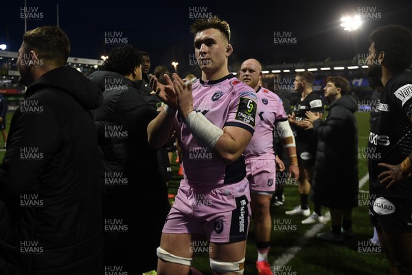 100126 - Cardiff Rugby v Racing 92 - EPCR Challenge Cup - Taine Basham of Cardiff Rugby at full time
