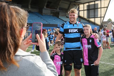 060925 - Cardiff Rugby v Richmond - Preseason Friendly - Players of Cardiff Rugby meet the fans and supporters after the game has finished