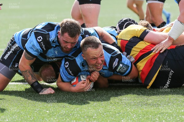 060925 - Cardiff Rugby v Richmond - Preseason Friendly - Ioan Emanuel of Cardiff scores a try