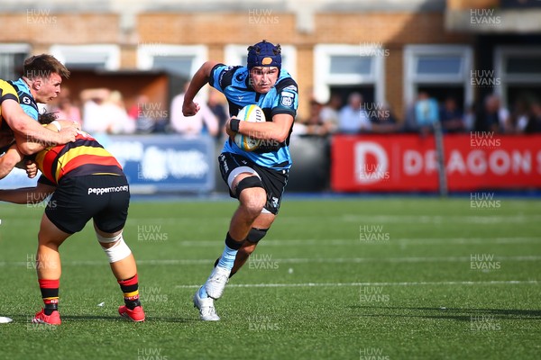 060925 - Cardiff Rugby v Richmond - Preseason Friendly - Joe Cowell of Cardiff bursts through a gap in the Richmond defence