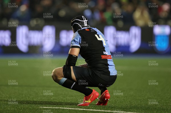 021223 - Cardiff Rugby v Scarlets - United Rugby Championship - Dejected Seb Davies of Cardiff 