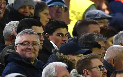 070123 - Cardiff v Scarlets - United Rugby Championship - Louis Rees-Zammit looks on