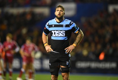 070123 - Cardiff v Scarlets - United Rugby Championship - Josh Turnbull of Cardiff