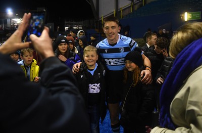 070123 - Cardiff v Scarlets - United Rugby Championship - Josh Adams of Cardiff at the end of the game