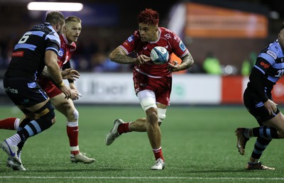 070123 - Cardiff Rugby v Scarlets - United Rugby Championship - Vaea Fifita of Scarlets 