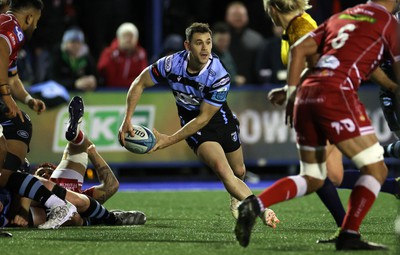 070123 - Cardiff Rugby v Scarlets - United Rugby Championship - Tomos Williams of Cardiff 