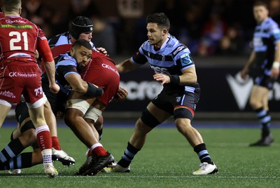 070123 - Cardiff Rugby v Scarlets - United Rugby Championship - Ellis Jenkins of Cardiff 