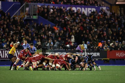 070123 - Cardiff Rugby v Scarlets - United Rugby Championship - Fans watch the game