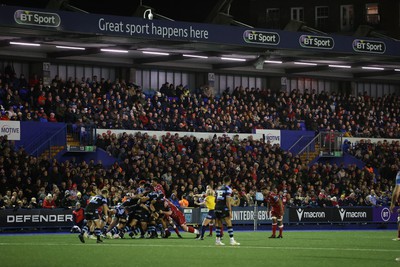 070123 - Cardiff Rugby v Scarlets - United Rugby Championship - Fans watch the game