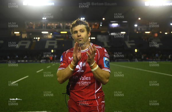 070123 - Cardiff v Scarlets - United Rugby Championship - Leigh Halfpenny of Scarlets at the end of the game