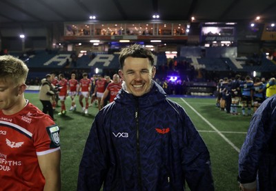 191225 - Cardiff Rugby v Scarlets - United Rugby Championship - Tom Rogers of Scarlets at full time