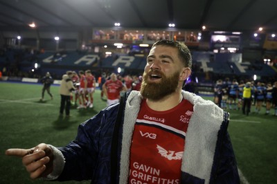 191225 - Cardiff Rugby v Scarlets - United Rugby Championship - Kemsley Mathias of Scarlets at full time