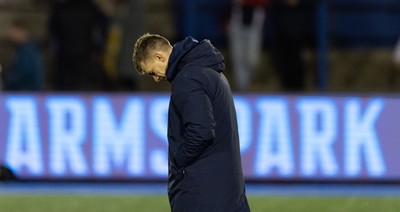 191225 - Cardiff Rugby v Scarlets, United Rugby Championship - Scarlets head coach Dwayne Peel