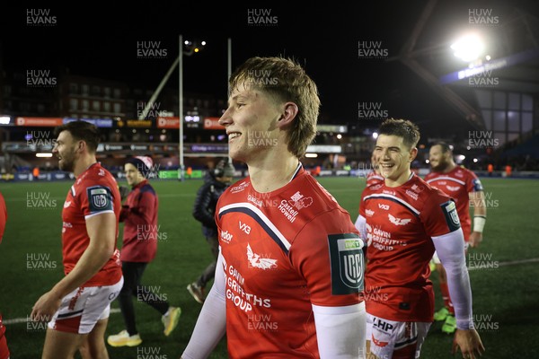 191225 - Cardiff Rugby v Scarlets - United Rugby Championship - Ellis Mee of Scarlets at full time