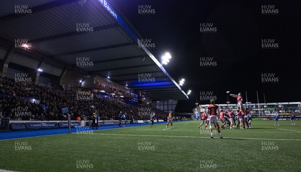 191225 - Cardiff Rugby v Scarlets, United Rugby Championship - A bumper derby crowd watch the match