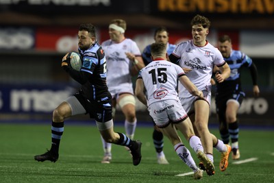 040323 - Cardiff Rugby v Ulster - United Rugby Championship - Aled Summerhill of Cardiff rugby runs in to score a 2nd half try 