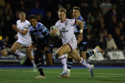 040323 - Cardiff Rugby v Ulster - United Rugby Championship - Stewart Moore of Ulster runs in to score a try in first half 